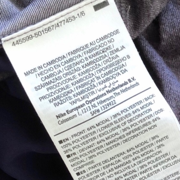 Nike Dri-Fit purple wide-neck long-sleeve top tee activewear athleisure XS - Picture 9 of 9